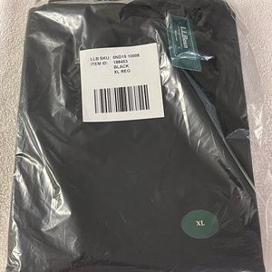 L.L. Bean, Black Mock Turtleneck, Size: XL, NWT, 100% cotton